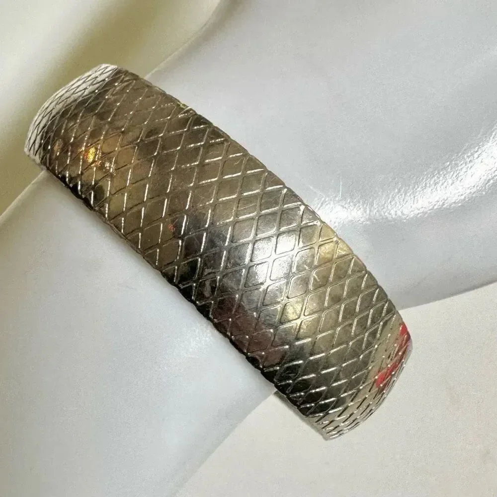 Silver tone bangle bracelet